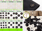 Marbled Resin 4-Hole Buttons - 17 - G.k Fashion Fabrics