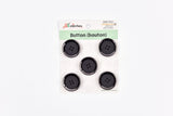 Matte Black Buttons with Gloss Metal Rim - 48 - G.k Fashion Fabrics