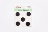 Matte Black Tailoring Buttons with Metallic Rim - 46 - G.k Fashion Fabrics