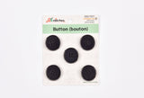 Matte Black Tailoring Buttons with Metallic Rim - 46 - G.k Fashion Fabrics