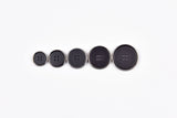Matte Black Tailoring Buttons with Metallic Rim - 46 - G.k Fashion Fabrics