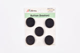 Matte Black Tailoring Buttons with Metallic Rim - 46 - G.k Fashion Fabrics