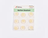 Matte Wood-Style Resin 4-Hole Buttons- 18 - G.k Fashion Fabrics
