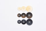 Matte Wood-Style Resin 4-Hole Buttons- 18 - G.k Fashion Fabrics