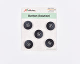 Matte Wood-Style Resin 4-Hole Buttons- 18 - G.k Fashion Fabrics
