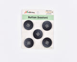 Matte Wood-Style Resin 4-Hole Buttons- 18 - G.k Fashion Fabrics
