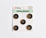 Matte Wood-Style Resin 4-Hole Buttons- 18 - G.k Fashion Fabrics