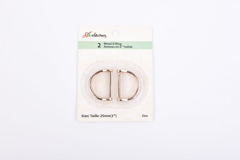 Metal D Ring - 25mm - G.k Fashion Fabrics