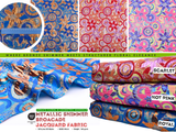Metallic Shimmer Brocade Jacquard Fabric - G.k Fashion Fabrics