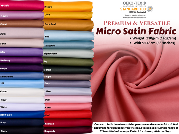 Back Crepe Marino Matt Satin Fabric Medium Weighted Soft 60" Wide / Medium Weighted Fabric