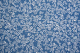 Miniature Roses Print - Washed Cotton Denim Chambray Fabric-20997 - G.k Fashion Fabrics