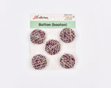 Multicolor Tweed Shank Buttons -12 - G.k Fashion Fabrics