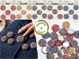 Multicolor Tweed Shank Buttons -12 - G.k Fashion Fabrics