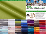 Natural Cotton Spandex Knit Fabric 4 - Way Stretch Jersey (8973) - G.k Fashion Fabrics