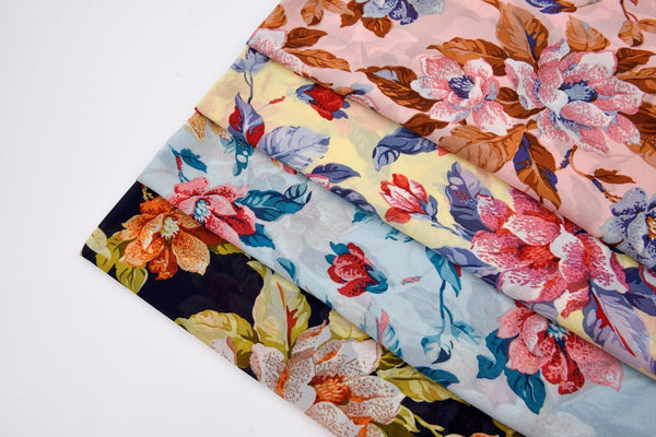 Orchid Opulence Chiffon Georgette Digital Print Fabric - #168 - G.k Fashion Fabrics