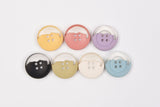 Pastel Half-Clear Buttons - 32 - G.k Fashion Fabrics