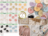 Pastel Half-Clear Buttons - 32 - G.k Fashion Fabrics
