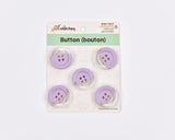 Pastel Half-Clear Buttons - 32 - G.k Fashion Fabrics