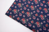 Petite Vintage Rose Print - Washed Cotton Denim Chambray Fabric-20993 - G.k Fashion Fabrics