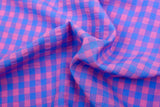 Premium Medium Seersucker Gingham Check Fabric – 8152 - G.k Fashion Fabrics