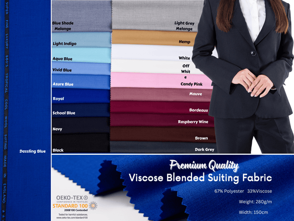 Premium Quality Viscose Blended Suiting Fabric - G.k Fashion Fabrics