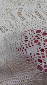 Tull Lace Eyelet Crochet Knitted Fabric