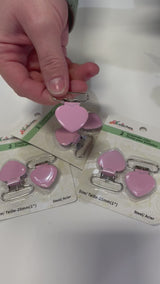 Heart Shape Suspender Clips- 25mm