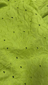 100 % Cotton Lawn Whispering Petals Eyelet Embroidery Fabric