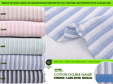 Reversible Cotton Double Gauze Yarn Dyed Stripe Fabric – Two Stripe Sizes – GK-7845 - G.k Fashion Fabrics