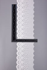 Scalloped Floral Eyelet Cotton Embroidery Trim - 2 - G.k Fashion Fabrics