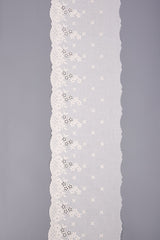 Scattered Floral Cotton Eyelet Embroidery Trim - 3 - G.k Fashion Fabrics