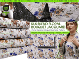 Silk Blend Floral Imperial Cloqué Textured Reversible Jacquard Couture Fabric - G.k Fashion Fabrics