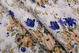 Silk Blend Floral Imperial Cloqué Textured Reversible Jacquard Couture Fabric - G.k Fashion Fabrics