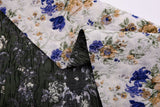 Silk Blend Floral Imperial Cloqué Textured Reversible Jacquard Couture Fabric - G.k Fashion Fabrics