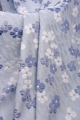 Silk Blend Midnight Daisy Meadow Brocade Jacquard Floral Textured Couture Fabric - G.k Fashion Fabrics