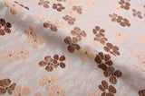 Silk Blend Midnight Daisy Meadow Brocade Jacquard Floral Textured Couture Fabric - G.k Fashion Fabrics