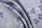 Silk Blend Midnight Daisy Meadow Brocade Jacquard Floral Textured Couture Fabric - G.k Fashion Fabrics