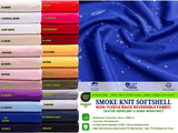 Smoke Knit Softshell Non-Fleece Back Water-Repellent & Wind-Resistant Fabric - 7947 - G.k Fashion Fabrics
