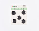 Smoky Onyx Rim Buttons - 31 - G.k Fashion Fabrics