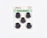 Smoky Onyx Rim Buttons - 31 - G.k Fashion Fabrics