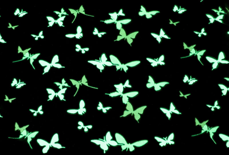 Soft Glow in the Dark Blanket Plush Fabric Butterflies - G.k Fashion Fabrics