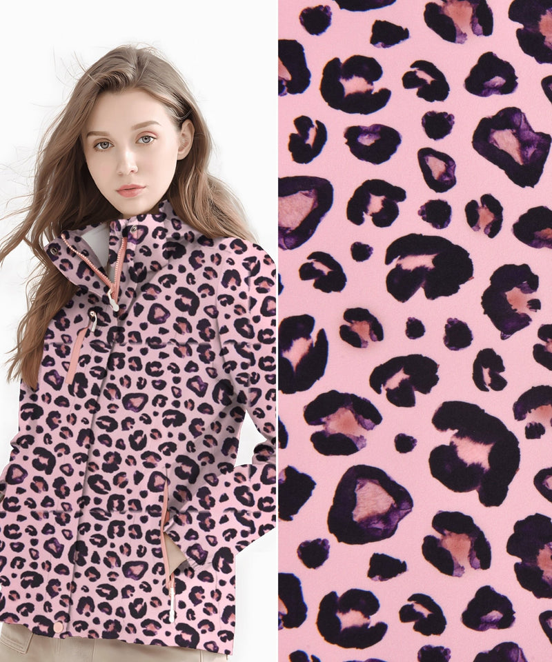 Leopard Print Shells Softshell Digital Pink Leopard Print Fabric – G.k Fashion Fabrics