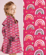 Softshell Digital Scattered Rainbow Print Fabric - G.k Fashion Fabrics