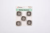 Square Two-Tone Buttons – Classic 4-Hole Sewing Buttons - 25 - G.k Fashion Fabrics