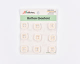 Square Two-Tone Buttons – Classic 4-Hole Sewing Buttons - 25 - G.k Fashion Fabrics