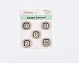 Square Two-Tone Buttons – Classic 4-Hole Sewing Buttons - 25 - G.k Fashion Fabrics