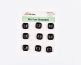 Square Two-Tone Buttons – Classic 4-Hole Sewing Buttons - 25 - G.k Fashion Fabrics
