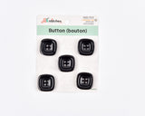 Square Two-Tone Buttons – Classic 4-Hole Sewing Buttons - 25 - G.k Fashion Fabrics