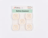 Square Two-Tone Buttons – Classic 4-Hole Sewing Buttons - 25 - G.k Fashion Fabrics