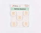 Square Two-Tone Buttons – Classic 4-Hole Sewing Buttons - 25 - G.k Fashion Fabrics